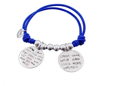 Pulsera elástica con firmas regalo profes Cuchicuchi Regalos