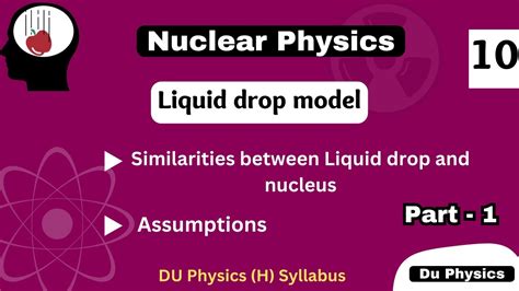 Liquid Drop Model Similarities With Nucleus And Assumptions Youtube