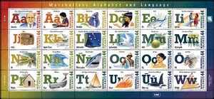 Stamp: Marshallese Alphabet (Marshall Islands(Marshallese Alphabet) Mi:MH 2593-2616KB,Sn:MH 966 ...