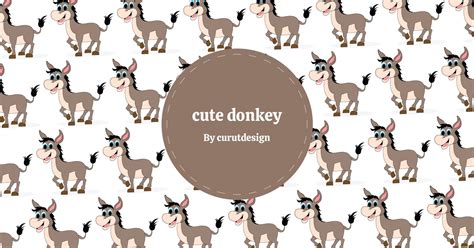 Cute Donkey Illustration – MasterBundles