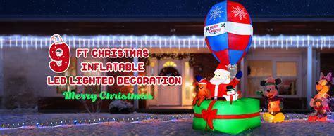 Winpull 9ft Christmas Inflatables Outdoor Decorations Led