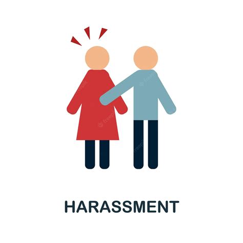 Premium Vector Harassment Flat Icon Colored Sign From Cyberbullying Collection Creative