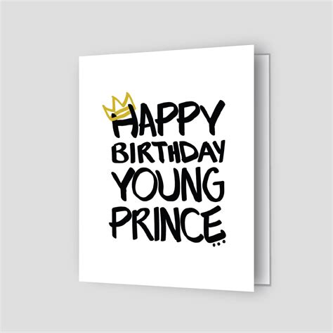 Prince Birthday Card - Printable Cards