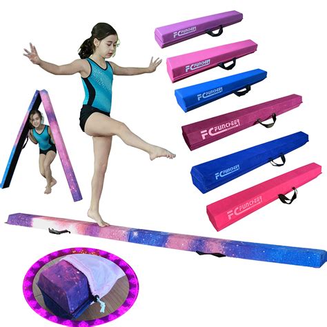 FC FUNCHEER 6FT/9FT Folding Floor Gymnastics Beam for Kids,Non Slip ...