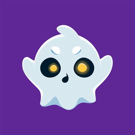 Cartoon Halloween ghost emoji vector character 27973732 Vector Art at ...