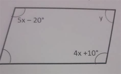 Calcule as medidas dos ângulos internos do paralelogramo abaixo 5x