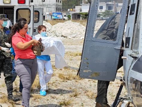 Trasladan vía aérea hacia TGU a una bebé quemada con agua caliente en