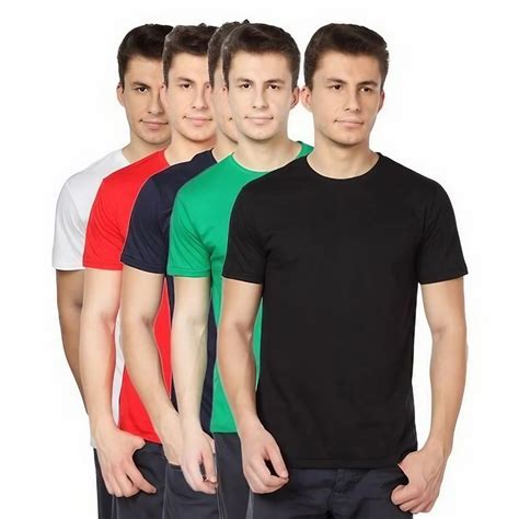 Mens Cotton Plain T Shirts Size S To Xxl At Rs 130 In New Delhi Id