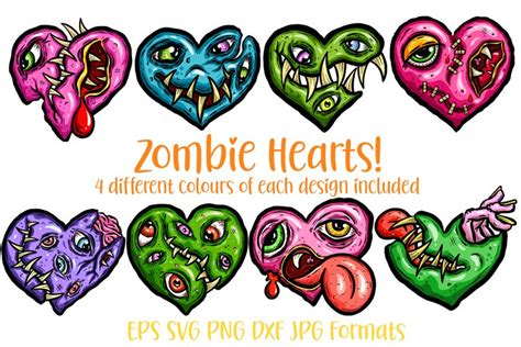 Zombie Love Heart Halloween Valentines Day Stickers