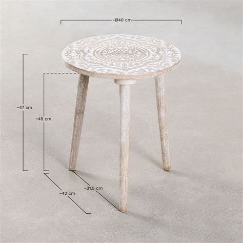 Table D Appoint Ronde En Bois De Manguier Cm Silama Sklum