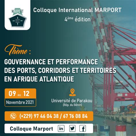 Colloque International Marport Gouvernance Et Performance Des Ports