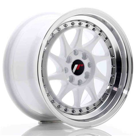 Japan Racing JR Wheels JR26 15x8 ET25 4x100 4x108 White JDMDistro