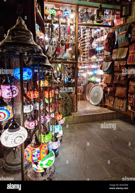 Souvenirs shops in Souq Wakif. Souq Wakif is one of the main ...