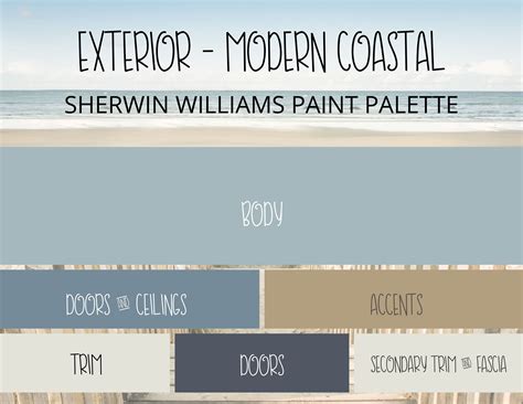 Exterior Modern Coastal Paint Colors, Beach House Exterior Paint Color Collection, Exterior ...