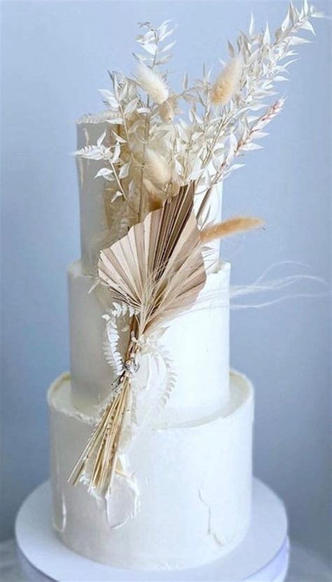 Latte Dried Spear Palm Flower Cake Arrangement Flower Cake Etsy