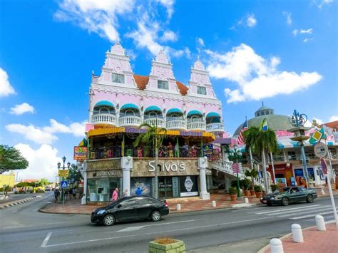 Oranjestad, Aruba - December 4, 2019: Street View of Busy Tourist ...