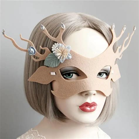 Aliexpress.com : Buy Half Face Mask Elk Animal Masks Halloween ...