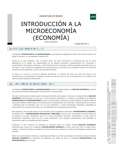 INTRODUCCIÓN A LA MICROECONOMÍA ECONOMÍA