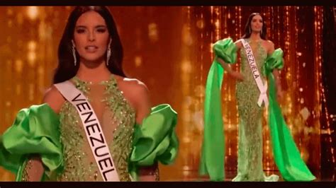 Miss Universo 2022 Amanda Dudamel Desfiló Un Elegante Vestido De Noche