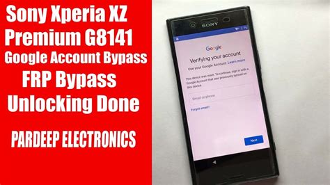 Sony Xperia Xz Premium G Google Account Bypass Frp Unlock Pardeep