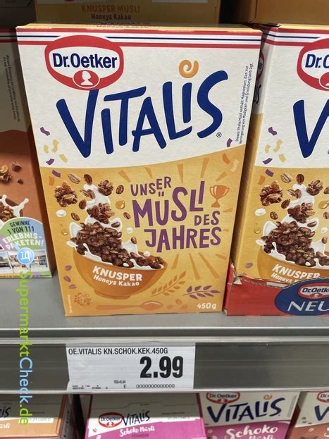 Dr Oetker Vitalis Knusper M Sli Honeys Kakao Unser M Sli Des Jahres