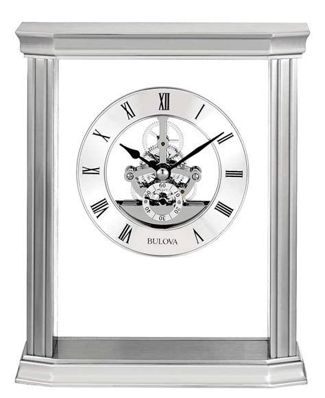 Bulova B1716 Cate Skeleton Table Clock The Clock Depot