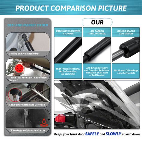 2pcs New Front Bonnet Gas Struts Lift Support For Bmw X5 E53 2000 2006