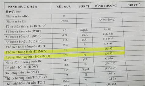 MCH là gì Tìm hiểu ý nghĩa và vai trò của chỉ số MCH trong xét nghiệm máu