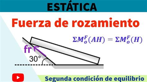 Estática barra homogénea apoyada sobre una superficie inclinada