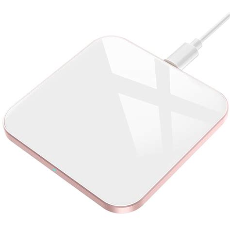 Wireless Charger 15W Max Fast AGPTEK Qi Certified Metal Glass Fast