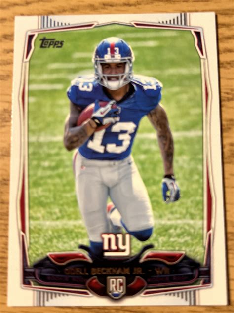 2014 Topps ODELL BECKHAM JR Base Rookie 355 NEW YORK GIANTS EBay