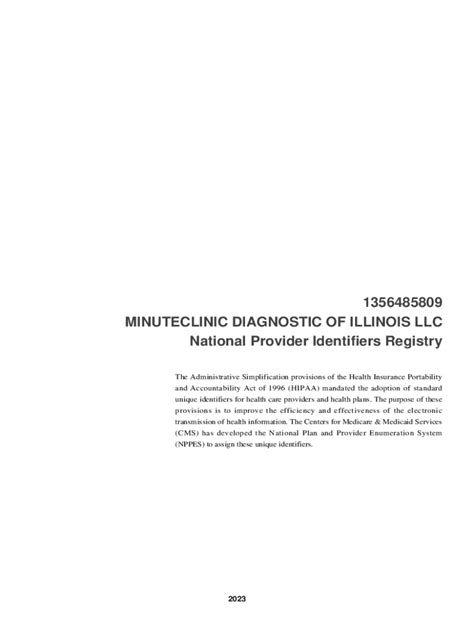 Fillable Online Minuteclinic Diagnostic Of Illinois Llc