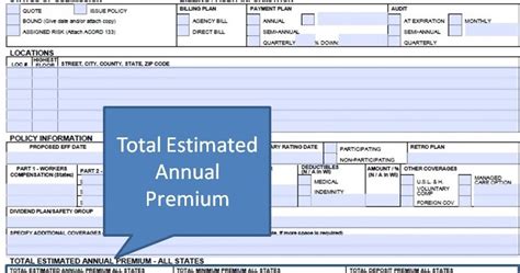 Simply Easier Acord Forms Acord Workers Compensation Application