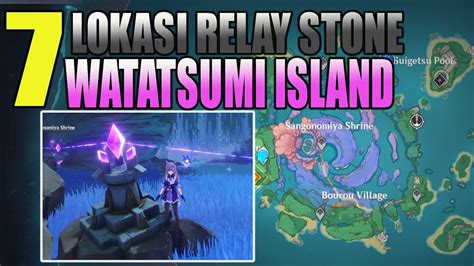 7 Lokasi Relay Stone Puzzle Di Watatsumi Island Genshin Impact YouTube