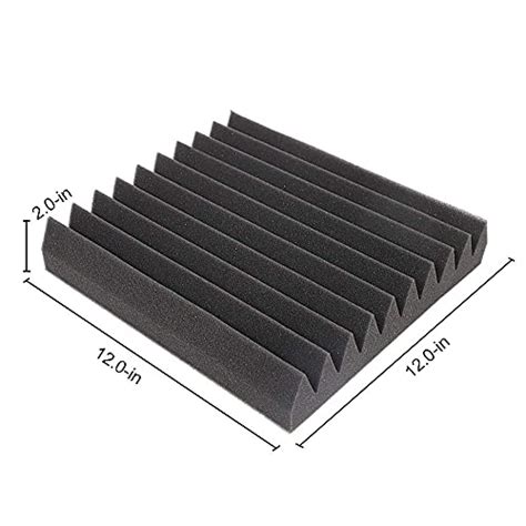 DEKIRU 12 Pack Acoustic Foam Panels 2 X 12 X 12 Sound Proof Padding