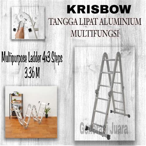 Jual Krisbow Tangga Lipat Aluminium Multifungsi X Steps Meter