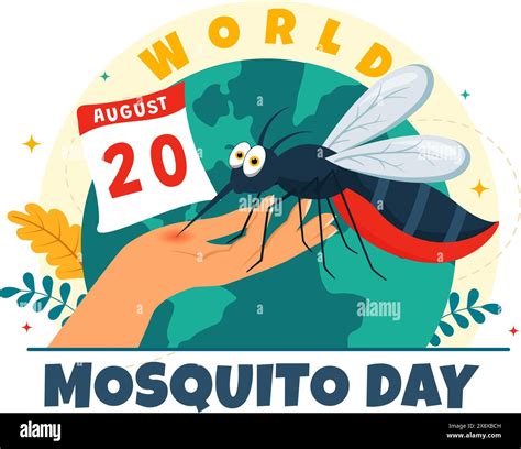 World Mosquito Day Vector Illustration On August 20th Featuring A Midge