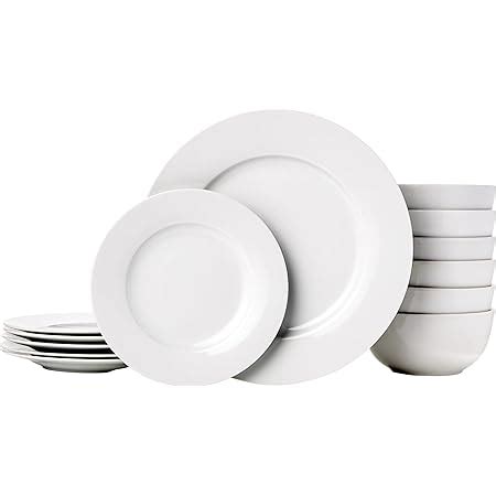 Amazon American Atelier Round Dinnerware Sets White Kitchen