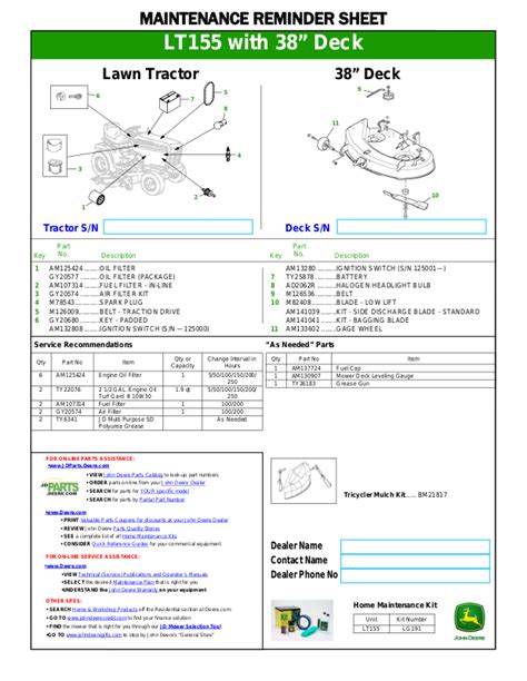 John Deere LT155 User Manual