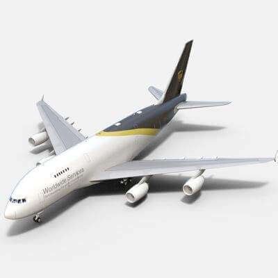 Airbus A380-800 UPS 3D Model by Dreamscape Studios