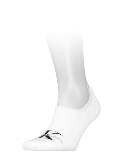 White Calvin Klein Footie High Cut Logo Sukat One Size Sukat