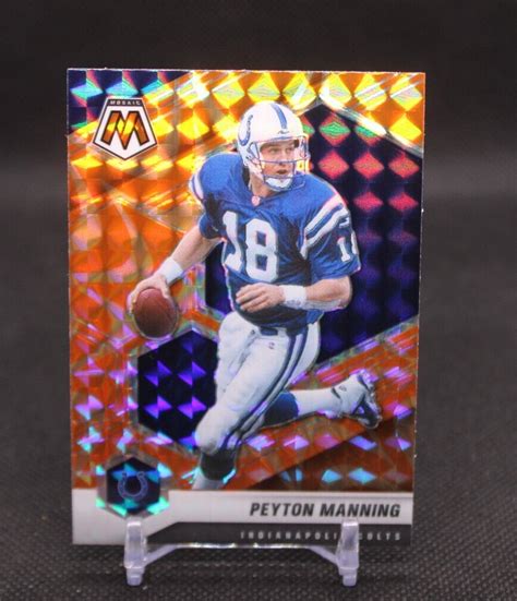 Panini Mosaic Peyton Manning Orange Reactive Prizm Colts Ebay