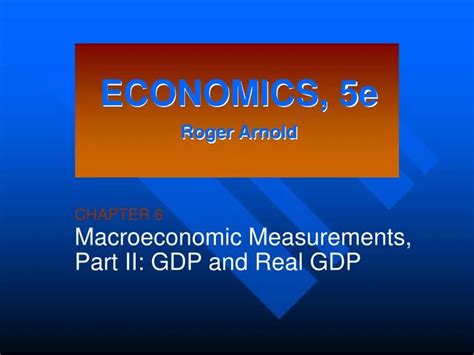 Ppt Chapter Macroeconomic Measurements Part Ii Gdp And Real Gdp