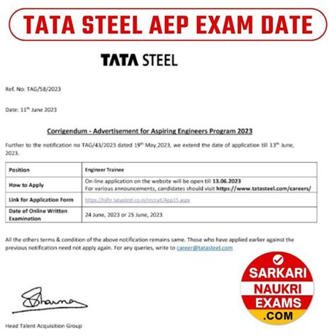 Tata Steel Aspiring Engineers Program Aep Result Out