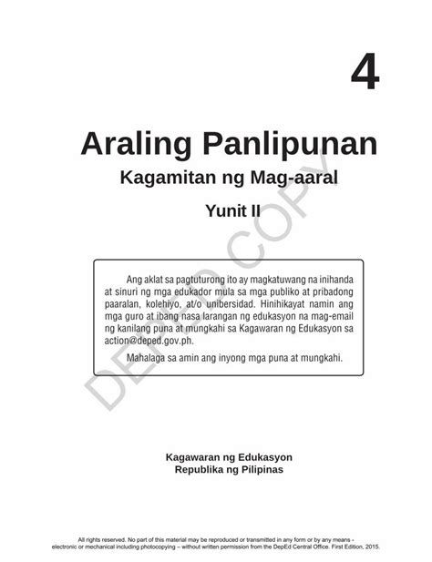 PDF Araling Panlipunan Kagamitan Ng Mag Aaral DEPEd OPYdlrciligan