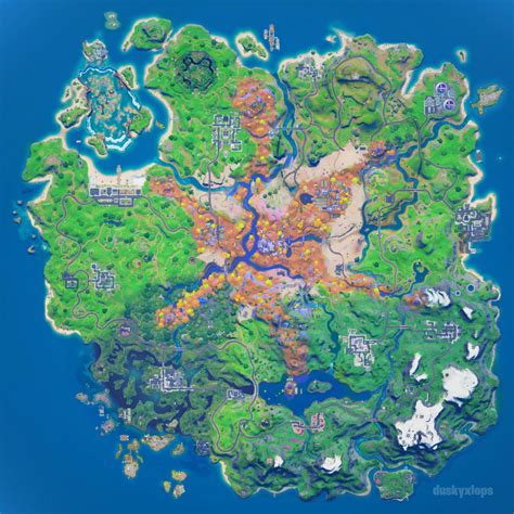 The Chapter 2 map if Epic didn’t remove all the landmarks or small
