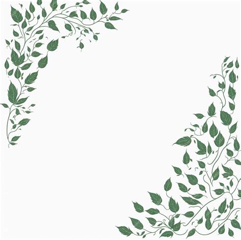 Premium Vector | Green leaf border