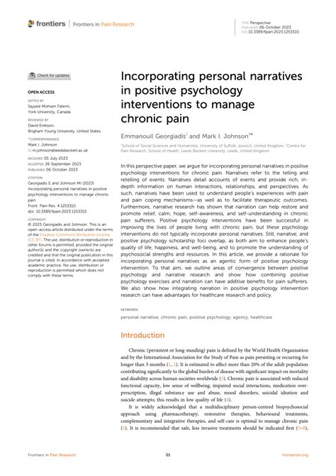 PDF Incorporating Personal Narratives In Positive Psychology