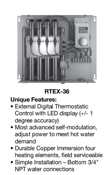 Rheem Rtex 36 36kw 240v Tankless Instant Electric Water Heater Wholesale Water Heater