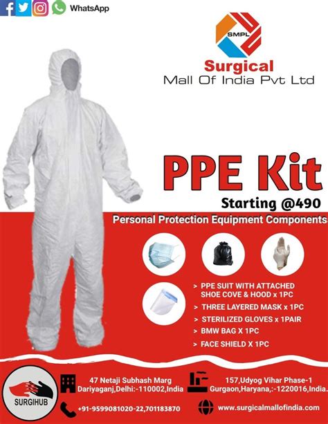 Non Woven Disposable Ppe Kit In Delhi Surgical Mall Of India Private Limited